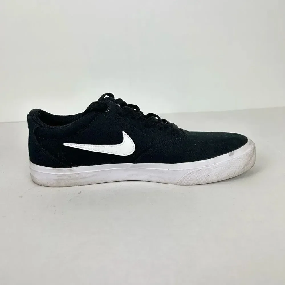 Nike SB Charge canvas skateboarding shoe sneaker CD6279-002 Size 7.5 black white